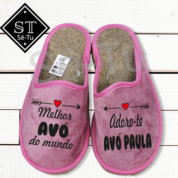 Chinelos Melhor Avó Do Mundo Adoro-te